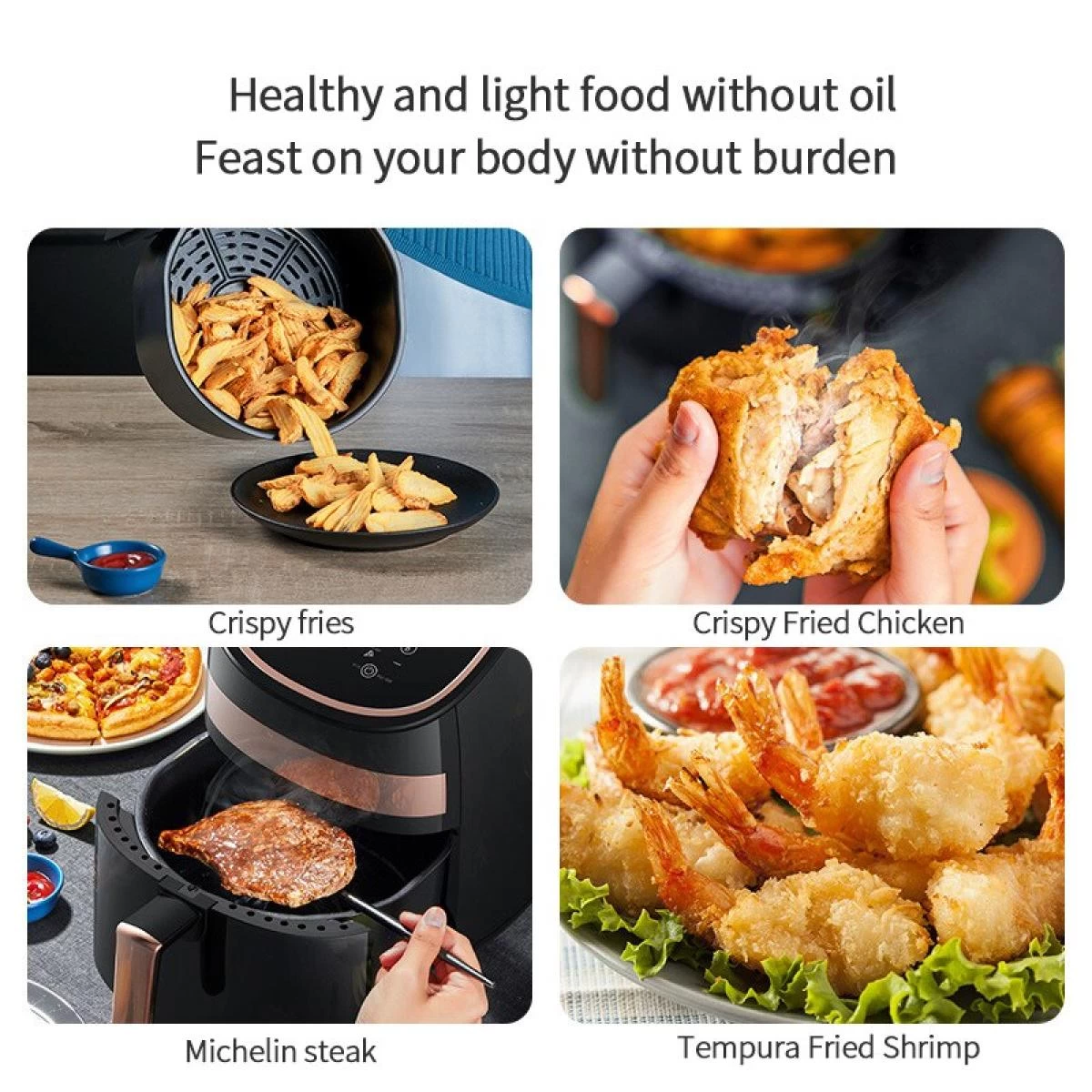 Universal 1 Friteuse à Air Intelligente Friteuse à Air électrique, Poêle à ... 4 Universal 1 Friteuse à Air Intelligente Friteuse à Air électrique, Poêle à ... – Image 4