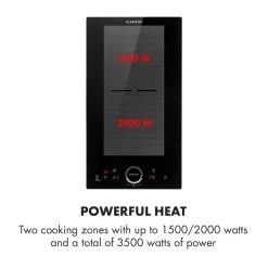 Klarstein Delicatessa Slim Domino Table De Cuisson à Induction En Vit... -Magasin De Cuisine Électrique 10033015 uk 0004 logo klarstein delicatessa slim schwarz