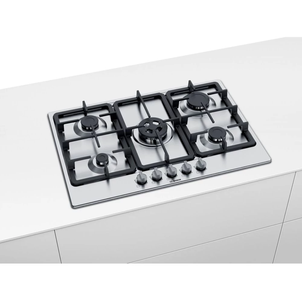 Table De Cuisson Gaz 75cm 5 Feux Inox - Pgq7b5b90 - BOSCH 2 Table De Cuisson Gaz 75cm 5 Feux Inox - Pgq7b5b90 - BOSCH – Image 2