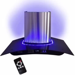 Hotte Aspirante 90 Cm Avec LED Bleue, écran Tactile Et Télécommande