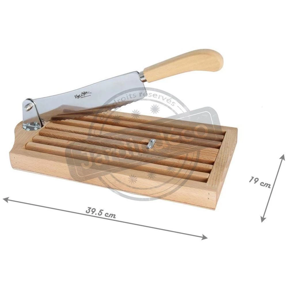 Trancheuse à Pain Avec Ramasse Miettes En Hêtre Huilé. 4 Trancheuse à Pain Avec Ramasse Miettes En Hêtre Huilé. – Image 4