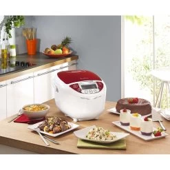 Moulinex Cuiseur Multifonction 12 En 1 De 5L Avec écran LCD 750W Rouge Blanc