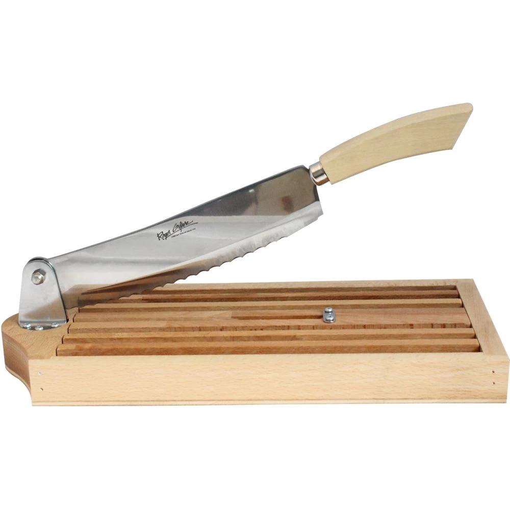 Trancheuse à Pain Avec Ramasse Miettes En Hêtre Huilé. 2 Trancheuse à Pain Avec Ramasse Miettes En Hêtre Huilé. – Image 2