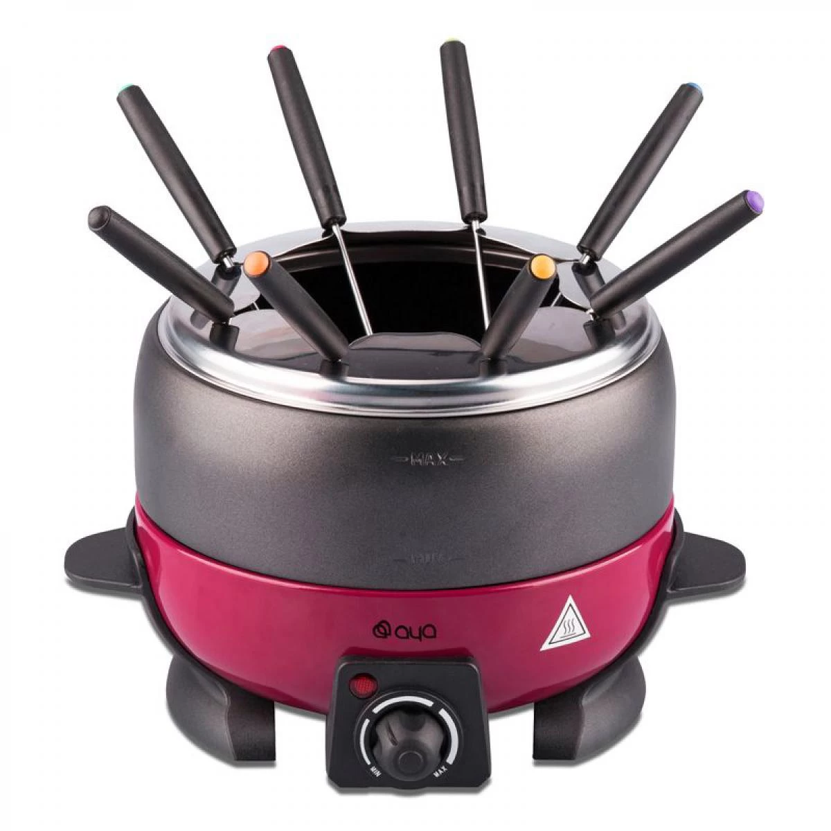 Appareil à Fondue AYA FO-06-VIN 8 Personnes Rouge 1 Appareil à Fondue AYA FO-06-VIN 8 Personnes Rouge