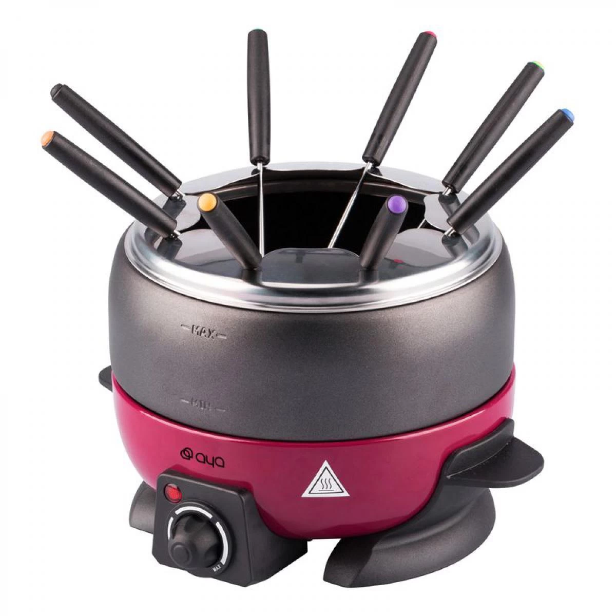 Appareil à Fondue AYA FO-06-VIN 8 Personnes Rouge 2 Appareil à Fondue AYA FO-06-VIN 8 Personnes Rouge – Image 2