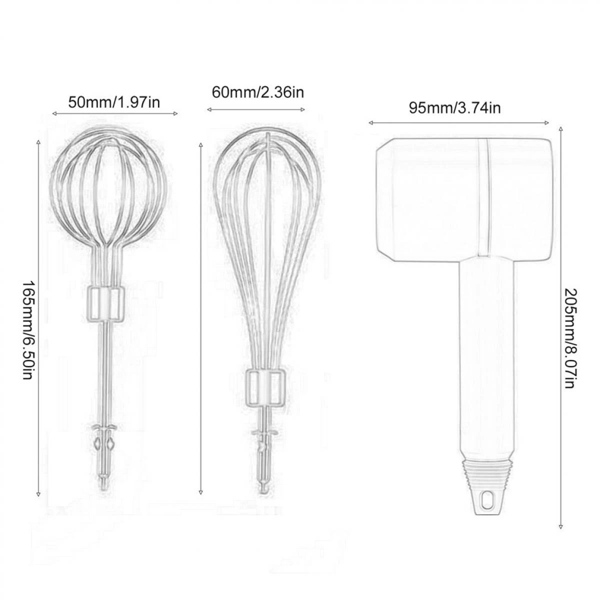 Universal Batisseur à Main électrique Sans Fil, Batteur D'œufs, Mélangeur, M... 3 Universal Batisseur à Main électrique Sans Fil, Batteur D'œufs, Mélangeur, M... – Image 3