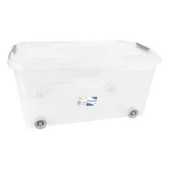 Boîte De Rangement Avec Couvercle Et Roues 43 L (59 X 38 X 29 Cm)