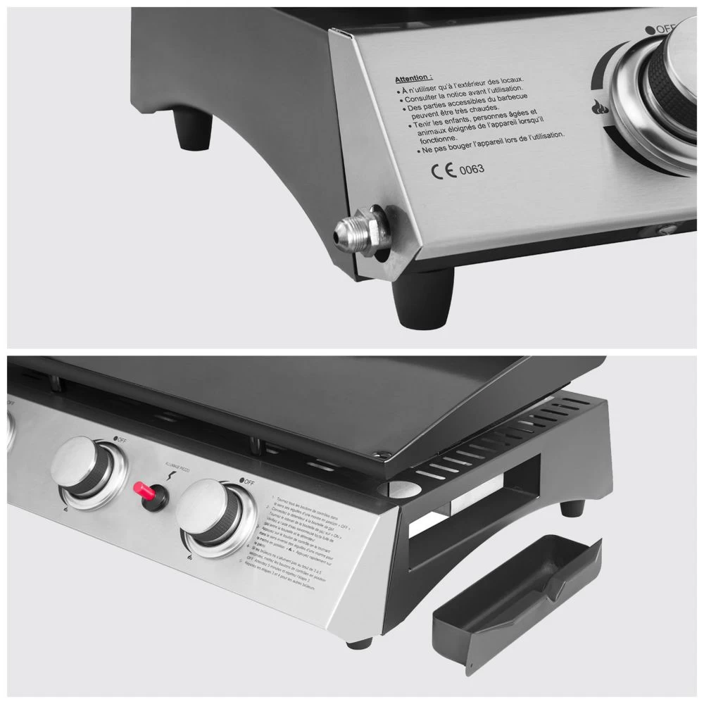 Plancha Au Gaz SÉVILLE - 3 Brûleurs 7,5kW 3 Plancha Au Gaz SÉVILLE - 3 Brûleurs 7,5kW – Image 3