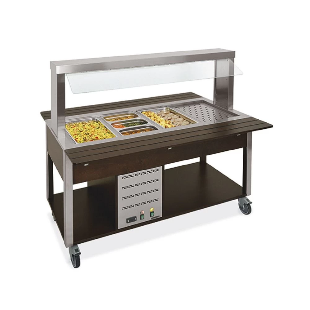 Buffet Chaud - Bain-Maire 4 X GN 1/1 - Virtus - 1 Buffet Chaud - Bain-Maire 4 X GN 1/1 - Virtus -