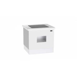 Buffet Vitrocéramique Verre Trempé Noir Avec Support D'Assiettes - P...