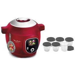 Moulinex Cookeo+ 180 Recettes CE85B510 - Rouge + Lot De 6 Verrines Pour Cookeo ...