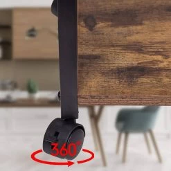 Chariot étagère De Cuisine En MDF Et Métal Desserte De Cuisine Avec... 7 Chariot étagère De Cuisine En MDF Et Métal Desserte De Cuisine Avec... -Magasin De Cuisine Électrique chariot etagere de cuisine en mdf et metal desserte de cuisine avec roues et panier 90 cm marron 190000059 12087118 32057490 1140x1140