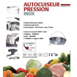 Cocotte Minute CLASSIQUE En Inox Ø22cm 6L 7 Cocotte Minute CLASSIQUE En Inox Ø22cm 6L -Magasin De Cuisine Électrique cocotte minute classique en inox 22cm 6l 9338407 24388707 1140x1140