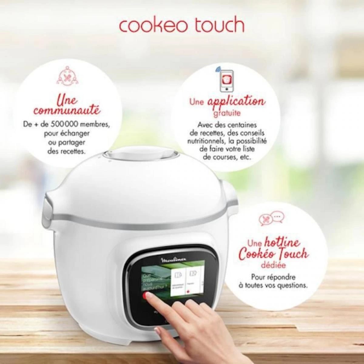 Moulinex Cookeo Touch - CE901100 - 1600 W - Blanc 3 Moulinex Cookeo Touch - CE901100 - 1600 W - Blanc – Image 3