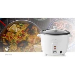 Nedis Cuiseur à Riz KARC15WT - 1.5 Litres -Magasin De Cuisine Électrique cuiseur a riz karc15wt 1 5 litres 6 1140x1140