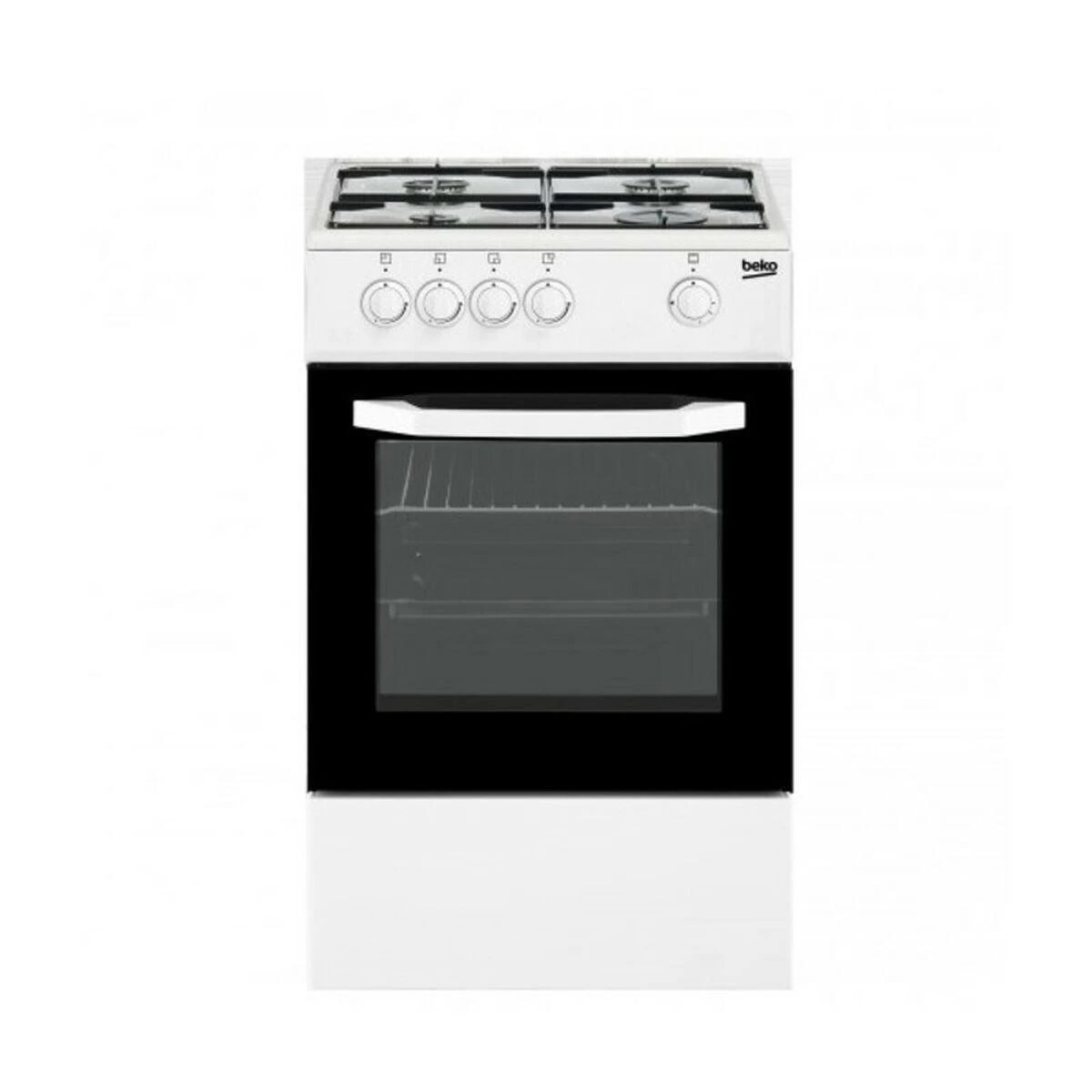 Cuisinière à Gaz BEKO CSG42010DWN 60 Cm Blanc (4 Feux à Gaz) 1 Cuisinière à Gaz BEKO CSG42010DWN 60 Cm Blanc (4 Feux à Gaz)