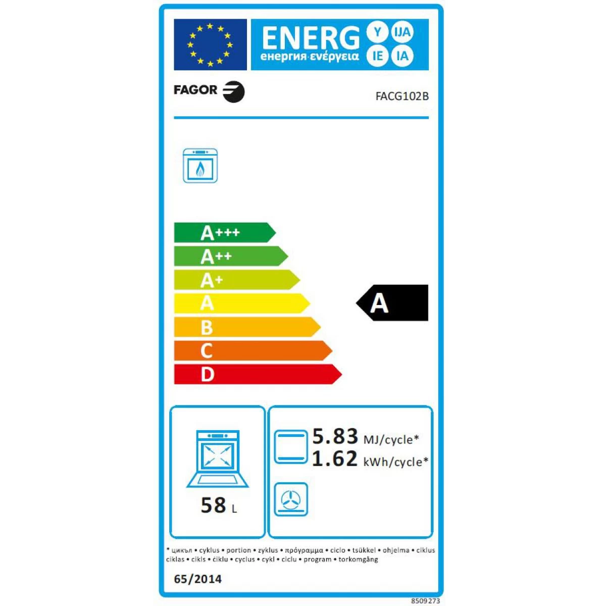 Cuisinière Gaz 58l 4 Feux Blanc - Facg102b - FAGOR 2 Cuisinière Gaz 58l 4 Feux Blanc - Facg102b - FAGOR – Image 2