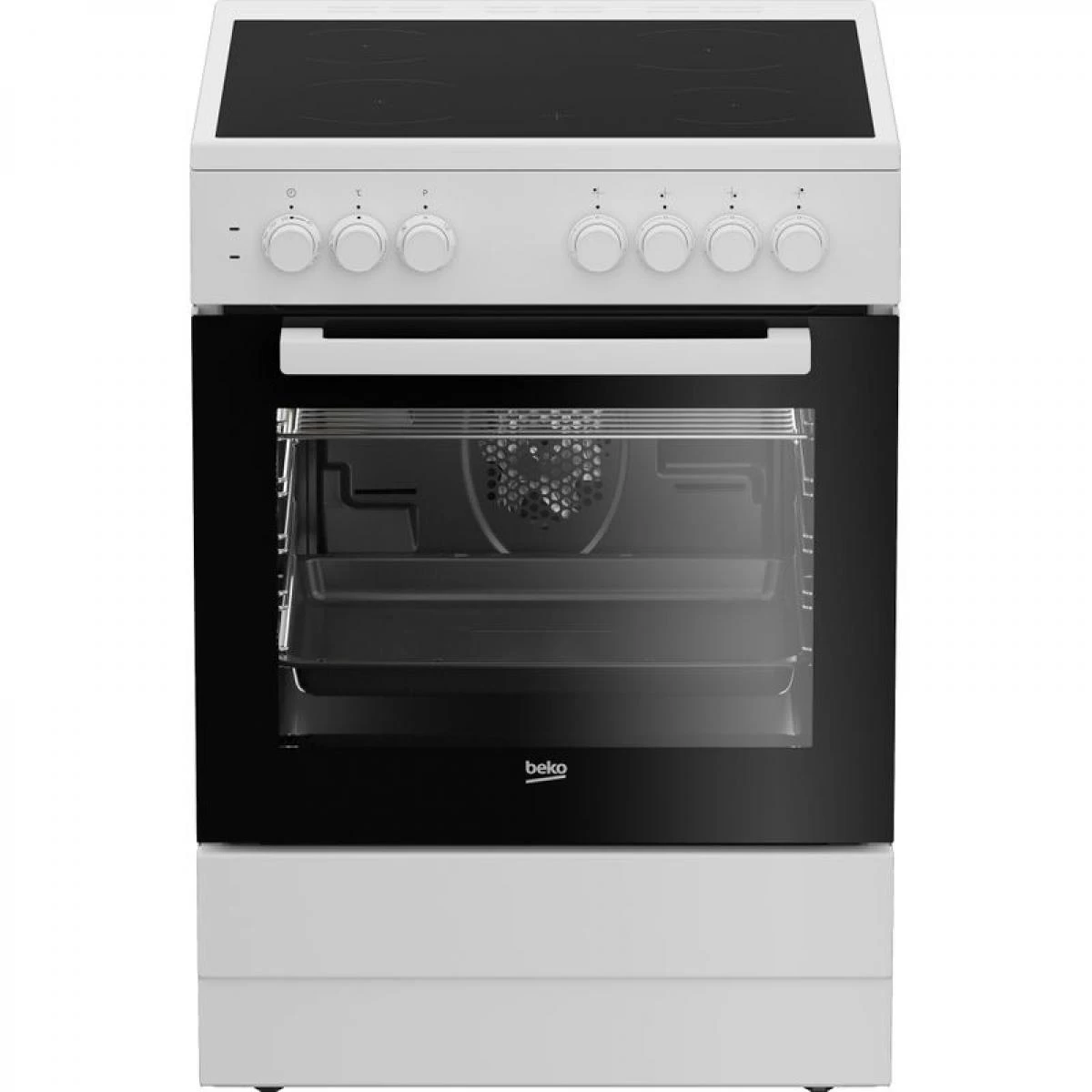 Cuisinière Vitrocéramique BEKO CUV6710B 4 Foyers 60 Cm Blanc 1 Cuisinière Vitrocéramique BEKO CUV6710B 4 Foyers 60 Cm Blanc