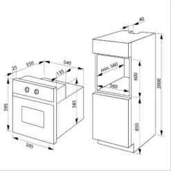 Amica - Ao3004 -Magasin De Cuisine Électrique four encastrable convection naturelle 65l amica 3100w 575cm a 1116924 5128654 23255051 1140x1140