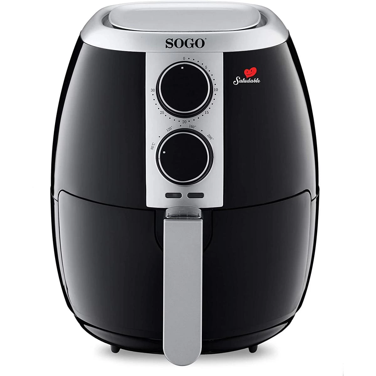 Friteuse à Air Chaud Sans Huile De 3,5L 1500W Gris Noir 1 Friteuse à Air Chaud Sans Huile De 3,5L 1500W Gris Noir