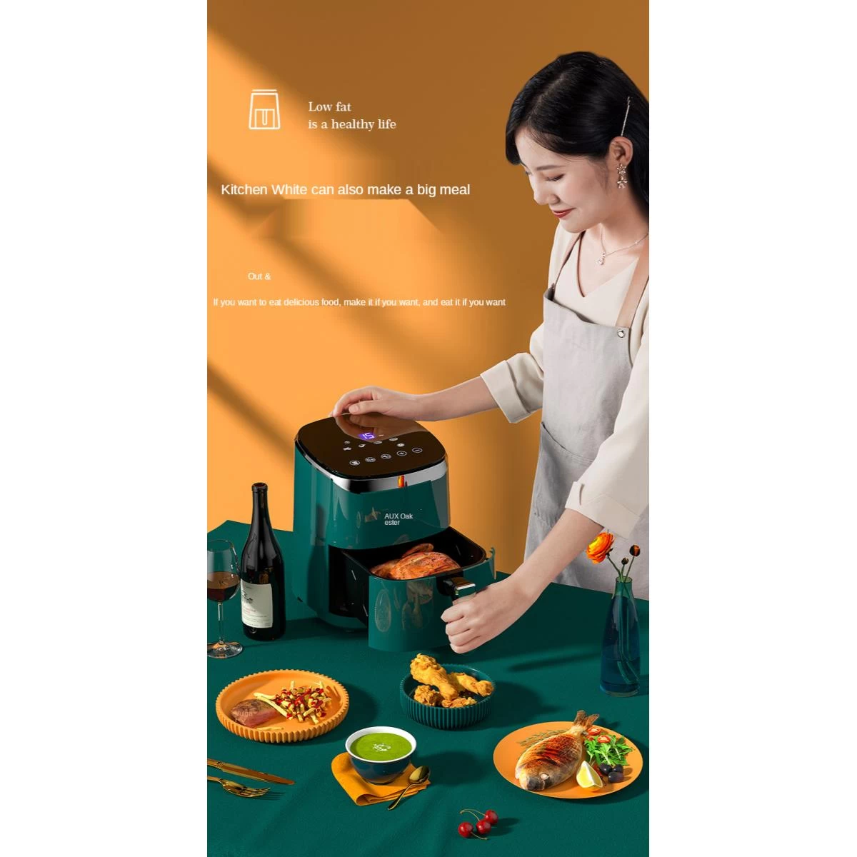 Universal Friteuse à Air Sans Huile Friteuse Saine Cuisinière Multifonction Sm... 2 Universal Friteuse à Air Sans Huile Friteuse Saine Cuisinière Multifonction Sm... – Image 2