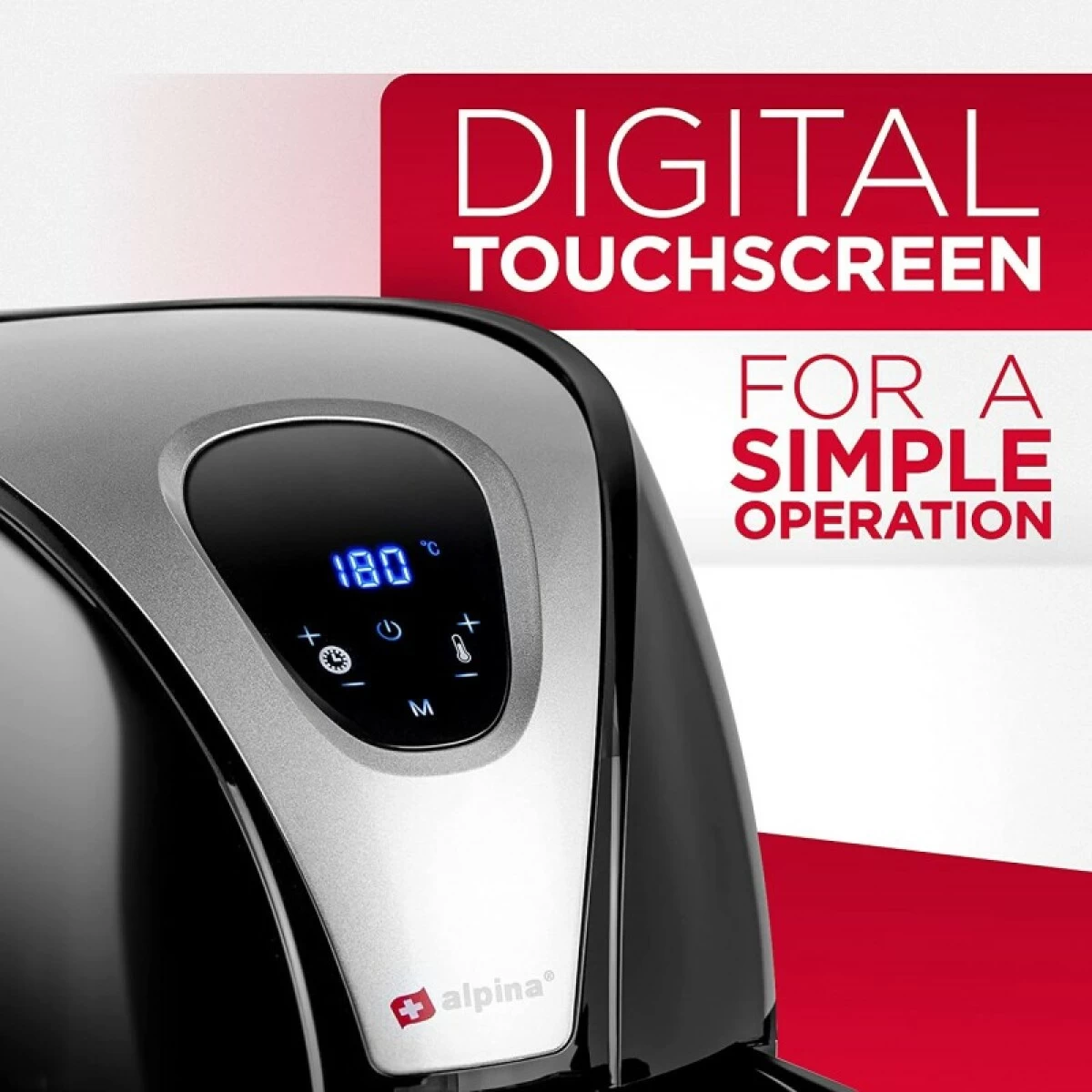 Friteuse Air Chaud 1500W 2.4 L Sans Huile ALPINA Minuterie Panier Amo... 2 Friteuse Air Chaud 1500W 2.4 L Sans Huile ALPINA Minuterie Panier Amo... – Image 2