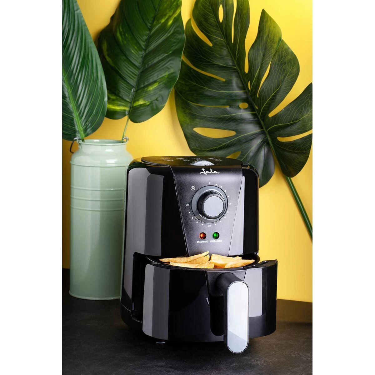 Friteuse Sans Huile JATA JEFR1221 1000W Noir 1,5 L 4 Friteuse Sans Huile JATA JEFR1221 1000W Noir 1,5 L – Image 4