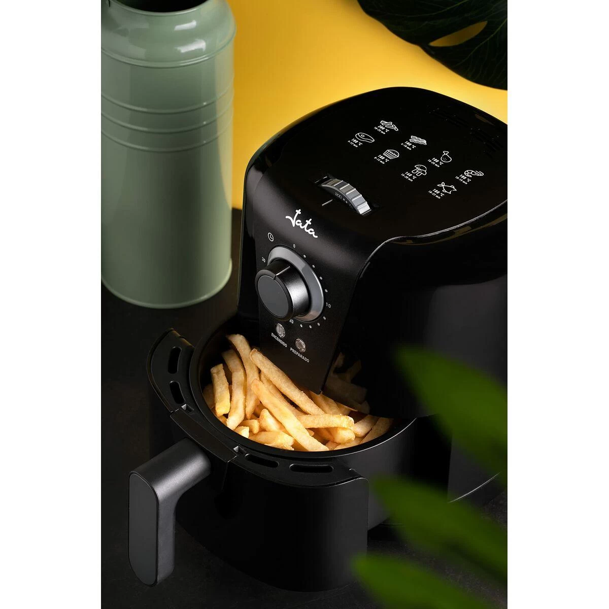 Friteuse Sans Huile JATA JEFR1221 1000W Noir 1,5 L 5 Friteuse Sans Huile JATA JEFR1221 1000W Noir 1,5 L – Image 5