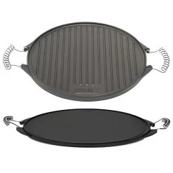 Grille En Fer Fondu LISSE/COURBE Coloris Noir - Ø 65 Cm