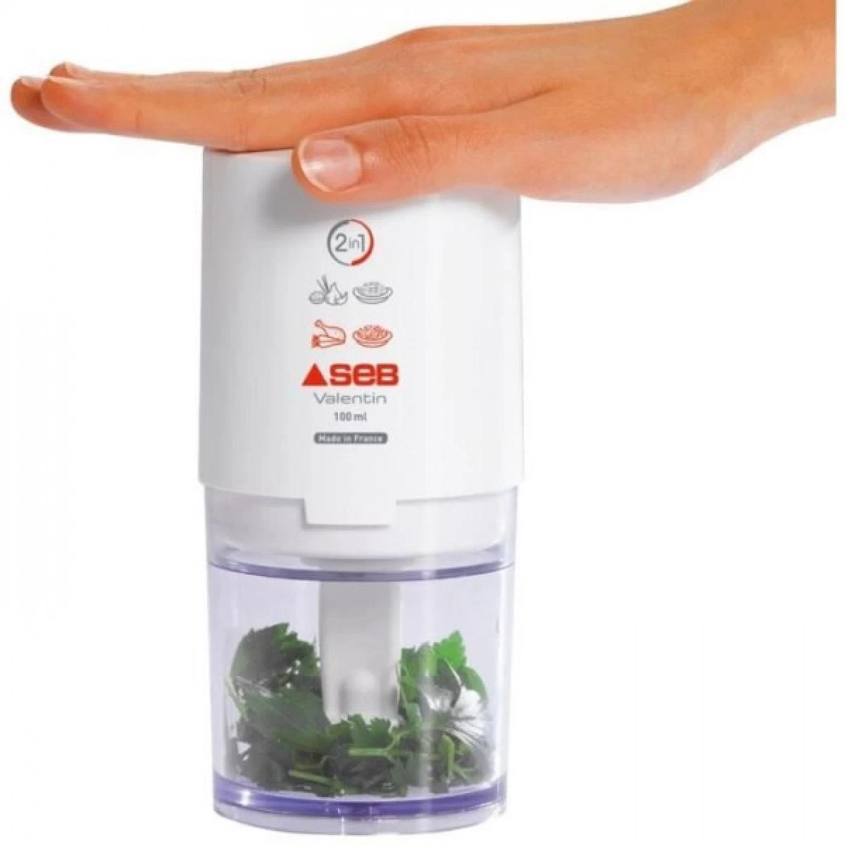 Hachoir Electrique SEB 855306 Mini Valentin, Hache, Coupe, Cisele Tou... 2 Hachoir Electrique SEB 855306 Mini Valentin, Hache, Coupe, Cisele Tou... – Image 2