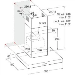 Hotte Décoration HOTPOINT HHBS6.7FLLX 60 Cm 7 Hotte Décoration HOTPOINT HHBS6.7FLLX 60 Cm -Magasin De Cuisine Électrique hotte decoration hotpoint hhbs67fllx 9158889 23907707 1140x1140
