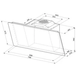 Hotte Décorative Inclinée 80cm 580m3/h Blanc - 5630306 - ROBLIN 7 Hotte Décorative Inclinée 80cm 580m3/h Blanc - 5630306 - ROBLIN -Magasin De Cuisine Électrique hotte decorative 700mh roblin 80cm a 5630306 3064280 23259525 1140x1140
