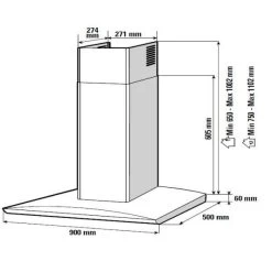 Hotte Décorative Murale 90cm 63db 720m3/h Noir - Shr9902b - SAUTER 5 Hotte Décorative Murale 90cm 63db 720m3/h Noir - Shr9902b - SAUTER -Magasin De Cuisine Électrique hotte decorative 720mh sauter a shr9902b 7706162 23259481 1140x1140
