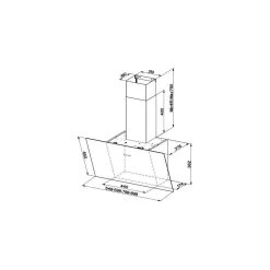 Hotte Décorative Inclinée 55cm 700m3/h Noir - 5476140 - FABER -Magasin De Cuisine Électrique hotte verticale inclinee tweet 550mm verre noir classe c debit max faber 5476140 6786348 23259757 1140x1140