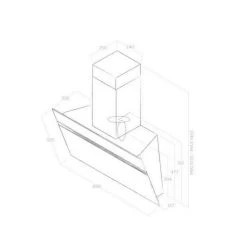Hotte Décorative Inclinée 90cm 603m3/h - Prf0147738 - ELICA -Magasin De Cuisine Électrique hotte verticaleinclinee stripe urban cast irona90 elica prf0147738 6786094 23260609 1140x1140