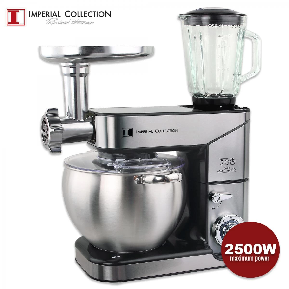 Imperial Collection IM-KM2500-3: Robot De Cuisine 3 En 1 - Mélangeur,... 3 Imperial Collection IM-KM2500-3: Robot De Cuisine 3 En 1 - Mélangeur,... – Image 3