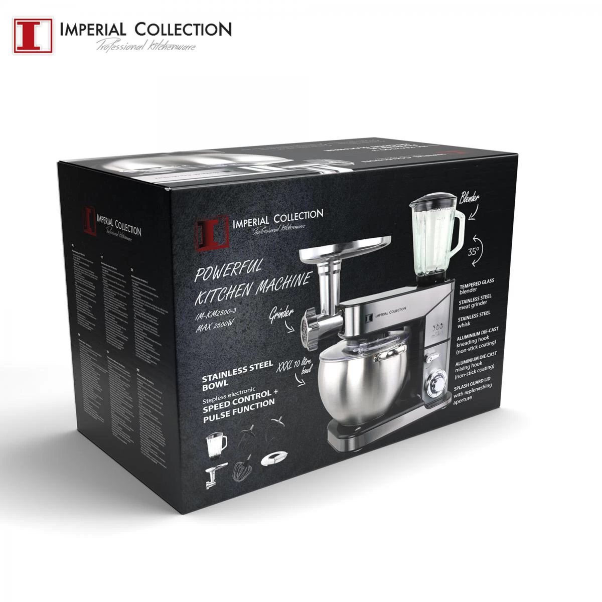 Imperial Collection IM-KM2500-3: Robot De Cuisine 3 En 1 - Mélangeur,... 4 Imperial Collection IM-KM2500-3: Robot De Cuisine 3 En 1 - Mélangeur,... – Image 4