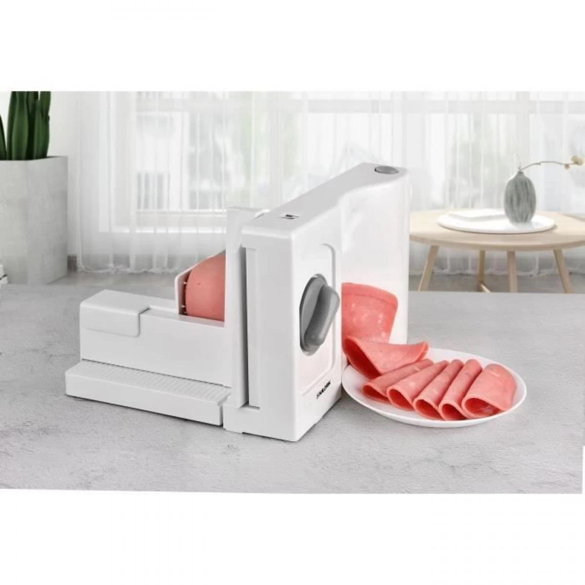 KALORIK TKG AS 1004 WH PL Trancheuse éléctrique - 100W - Lame Denté... 5 KALORIK TKG AS 1004 WH PL Trancheuse éléctrique - 100W - Lame Denté... – Image 5