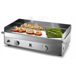 Plancha Gaz 4.5kw 2 Feux Acier Inoxydable 65x40cm - Ggcin2aa - KRAMPOU...