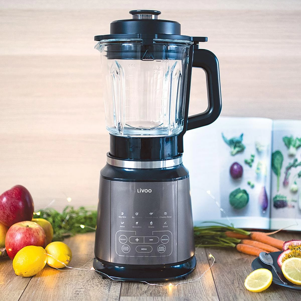 LIVOO DOP212 - Blender Chauffant - Départ Différé - Bol Gradué 2L ... 2 LIVOO DOP212 - Blender Chauffant - Départ Différé - Bol Gradué 2L ... – Image 2