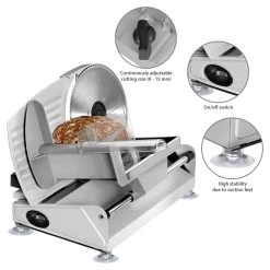 Trancheuse à Saucisson Jambon Pain Electrique Lames 19cm Inox Bomann... -Magasin De Cuisine Électrique ma 451 cb 07 72