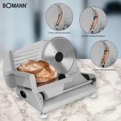 Trancheuse à Saucisson Jambon Pain Electrique Lames 19cm Inox Bomann... -Magasin De Cuisine Électrique ma 451 cb 09 72