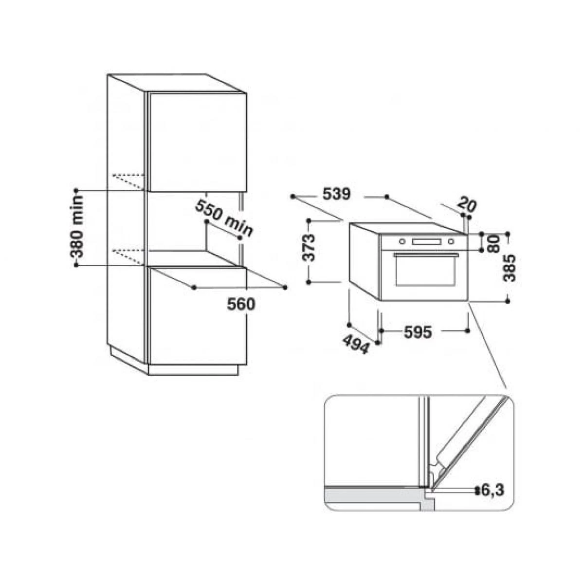 Whirlpool Micro Ondes Combiné Encastrable W9MD260IXL 6ème Sens 31L W Collectio... 2 Whirlpool Micro Ondes Combiné Encastrable W9MD260IXL 6ème Sens 31L W Collectio... – Image 2