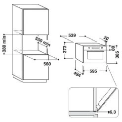 Micro-onde Gril Encastrable 31l 1000w Inox - W6md440 - WHIRLPOOL -Magasin De Cuisine Électrique micro ondes encastrable 31l whirlpool 1000w 556cm w 6 md 440 639150 23257359 1140x1140