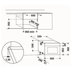 Micro-ondes Encastrable - WHIRLPOOL AMW423IX - Gris - 22L - 37 Cm X 18... -Magasin De Cuisine Électrique micro ondes encastrable whirlpool amw423ix gris 22l 37 cm x 187 cm 13121712 35657764 1140x1140