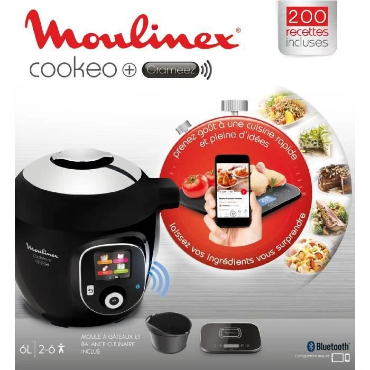 MOULINEX CE859800 Multicuiseur Intelligent COOKEO + Connect Avec Balan... 2 MOULINEX CE859800 Multicuiseur Intelligent COOKEO + Connect Avec Balan... – Image 2