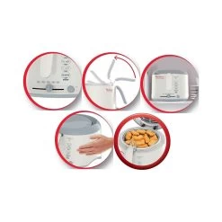 Moulinex Friteuse Uno M Access - AF121110 - Blanc/Gris -Magasin De Cuisine Électrique moulinex friteuse uno m access af121110 1000