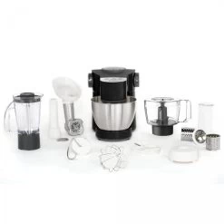 Moulinex QA319810 Robot Multifonction 1000W 4L 7 Vitesses Acier Inoxydable Noir