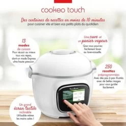 Multicuiseur - Robot Cuiseur MOULINEX CE901100 Intelligent Haute Pre... -Magasin De Cuisine Électrique multicuiseur robot cuiseur moulinex ce901100 intelligent haute pression cookeo touch ecran tactile 250 recettes 13 modes de cuisson bl 13104300 35602952 1140x1140