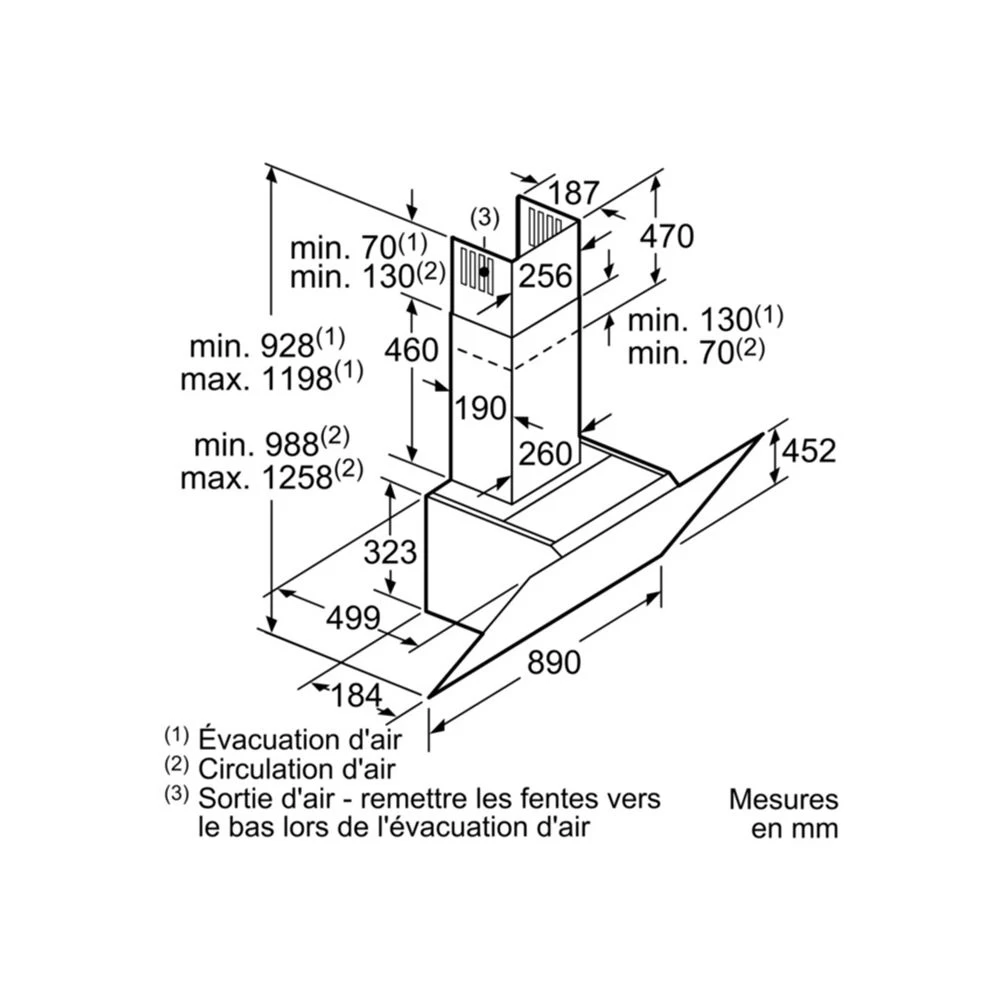 Hotte Décorative Inclinée 90cm 680m3/h Noir - D95ihm1s0 - NEFF 4 Hotte Décorative Inclinée 90cm 680m3/h Noir - D95ihm1s0 - NEFF – Image 4